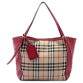 mala Burberry Canterbury Small Haymarket Check em nylon e pele de vitela, bege Bege