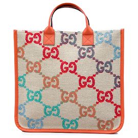 Sac cabas Gucci pour enfants en toile GG marron Marron Autre