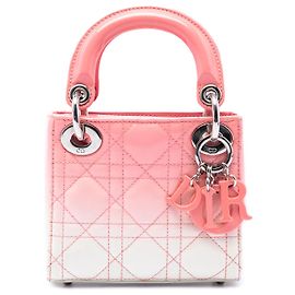 Dior Pink Micro Ombre Patent Cannage Lady Dior Rose