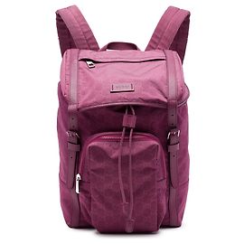 Gucci GG Nylon Rucksack in Rosa mit Doppelverschluss Pink