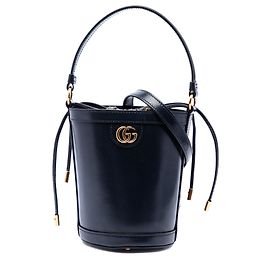 Sac seau Gucci Ophidia Mini en cuir de veau noir Noir