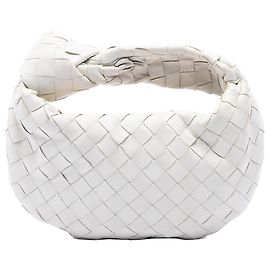 Bottega Veneta Mini Jodie em Nappa Intrecciato Branco Branco