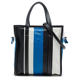 Balenciaga Bolsa Bazar Shopper em pele de cordeiro azul S Azul