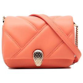 Bulgari Bvlgari Orange Micro Leather Serpenti Cabochon Crossbody Laranja Pescaria