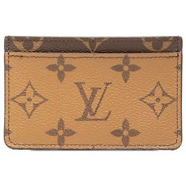 Louis Vuitton Brown Monogram Reverse Kartenetui Braun