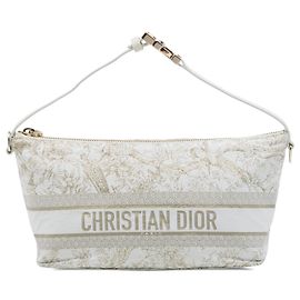 Dior Gold Medium Technical Fabric Toile de Jouy DiorTravel Nomad Pouch Other