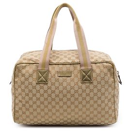 Gucci Beige GG Canvas Web Travel Bag Beige