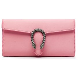 Clutch Dionysus de satén rosa Gucci Rosa