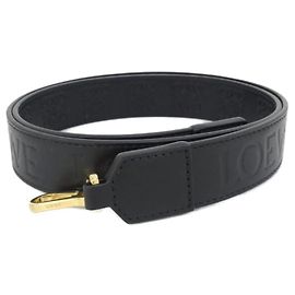 Alça Loewe em couro de bezerro preto Preto