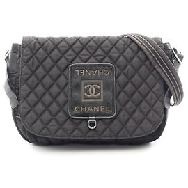 Borsa a tracolla Chanel Matelassé Sport Line Marrone Nero