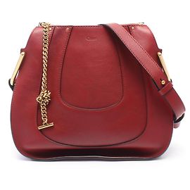 Sac à épaule Chloé Hayley en cuir rouge Rouge