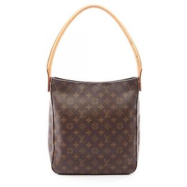 Sac à épaule Louis Vuitton Looping GM Monogram Marron Monogramme