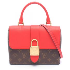 Bolso de mano 2-Way Louis Vuitton Rocky BB Castaño Roja Monograma