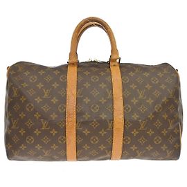 Louis Vuitton Keepall Bandouliere Monogram Canvas 45 Brown