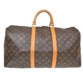 Louis Vuitton Keepall Monogram Canvas 50 Castaño