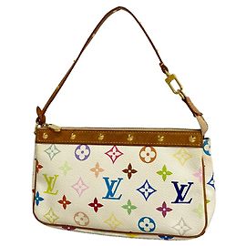 Louis Vuitton Monogram Multicolor Pochette Accessoires M92649 Weiß