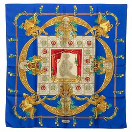 Hermès Foulard Hermes Carre 90 Hommage a Charles Garnier Blu Multicolore