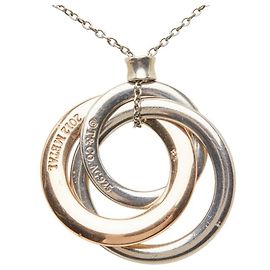 Autre Marque Tiffany & Co. 1837 Interlocking Circle Halskette Silber