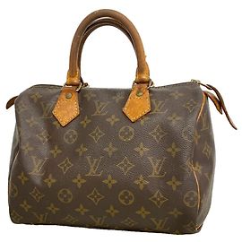 Sac à main Louis Vuitton Monogram Speedy 25 Marron