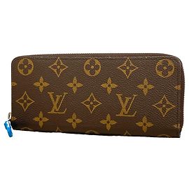 Louis Vuitton Monogram Portefeuille Clemence Long Wallet Marron