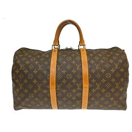 Louis Vuitton Keepall Bandouliere Monogram Canvas 50 Brown