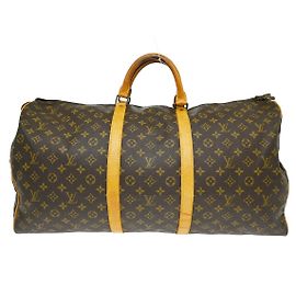 Louis Vuitton Keepall Monogram Canvas 60 Castaño