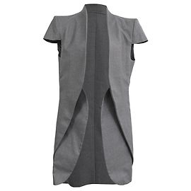 Blazer de manga curta Maison Martin Margiela em lã cinza Cinza