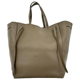 Céline Celine Cabas Phantom Tote Bag in Grey Leather Grey