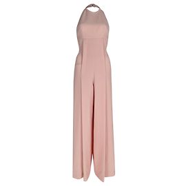 Autre Marque Emilia Wickstead Sabryn Crepe Halterneck Jumpsuit aus rosa Polyester Andere