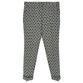 Etro Abstract Print Casual Trousers in Multicolor Polyester Multiple colors