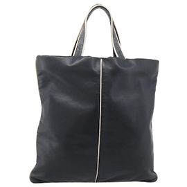 Loewe Tote Tasche aus schwarzem Leder Schwarz