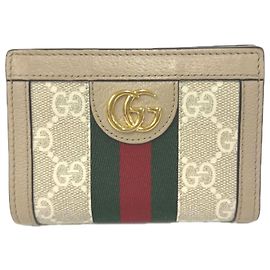 Cartera bi-fold GUCCI Ophidia GG Supreme Roja Beige Verde