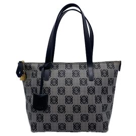 Borsa Tote LOEWE Anagram Blu navy
