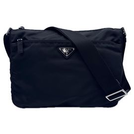 Borsa a tracolla Prada Re-Nylon Saffiano Nero