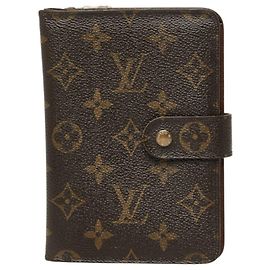 Portafoglio bi-fold Louis Vuitton Monogram Marrone