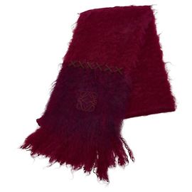 Cachecol Loewe Anagram Roxo de Lã e Mohair Roxo