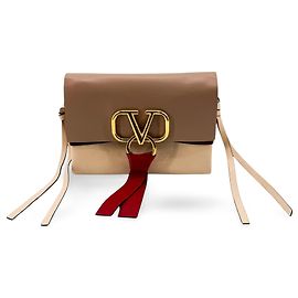 Valentino Garavani VRing Leather Mini Marrom