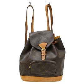 Louis Vuitton Vintage Montsouris Monogram Canvas MM Marron