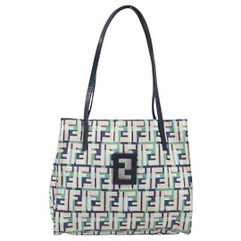 Fendi Logo Zucca Nylon Medium Verde