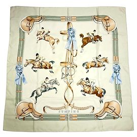 Foulard Hermès Jumping in seta multicolore Multicolore
