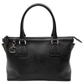 Gucci Interlocking Schultertasche Schwarz