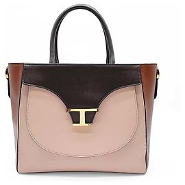 Tod's T-Timeless Handbag/Shoulder Bag Brown Pink Beige