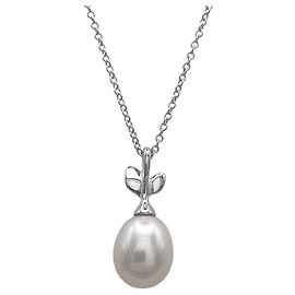 Autre Marque Collar de perlas Tiffany Olive Leaf Plata