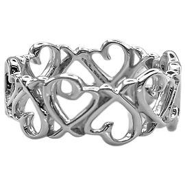 Autre Marque Anillo Tiffany Loving Heart Band Plata