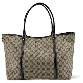 Gucci Joy GG Coated Canvas with Leather Large Marrom