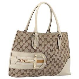 Gucci Horsebit Handle GG Canvas Medium Beige
