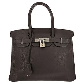 Hermès Hermes Birkin Chocolat Taurillon Clemence 30 Brown