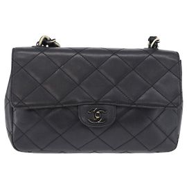 Chanel Chain Flap Quilted Leather Black