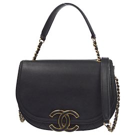 Chanel Coco Curve Flap Messenger in vitello e capretto matelassé Small Nero