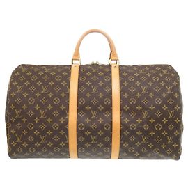 Louis Vuitton Keepall 55 Monogram Boston Bag Braun Monogramm